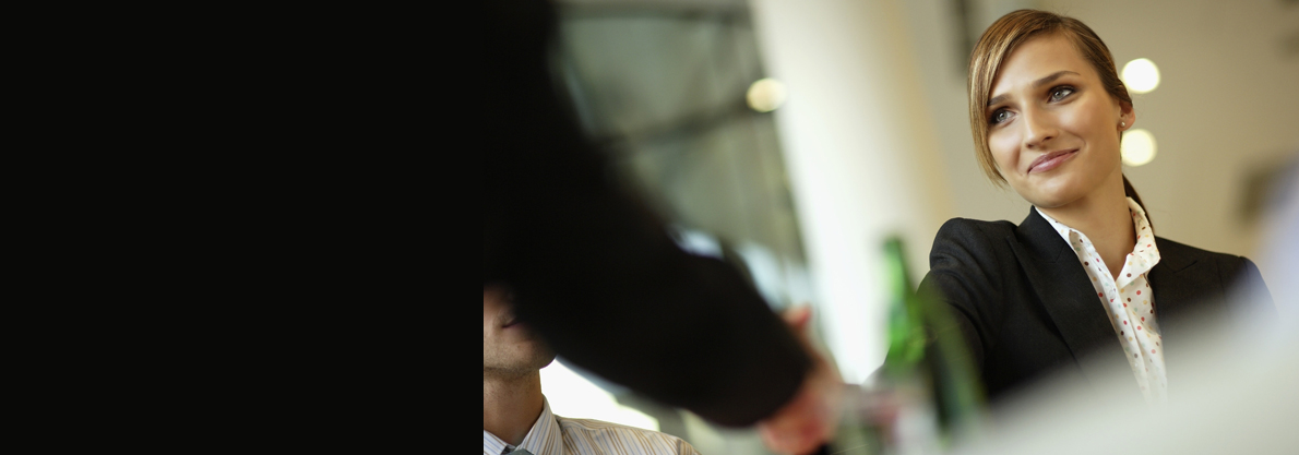Business people shaking hands